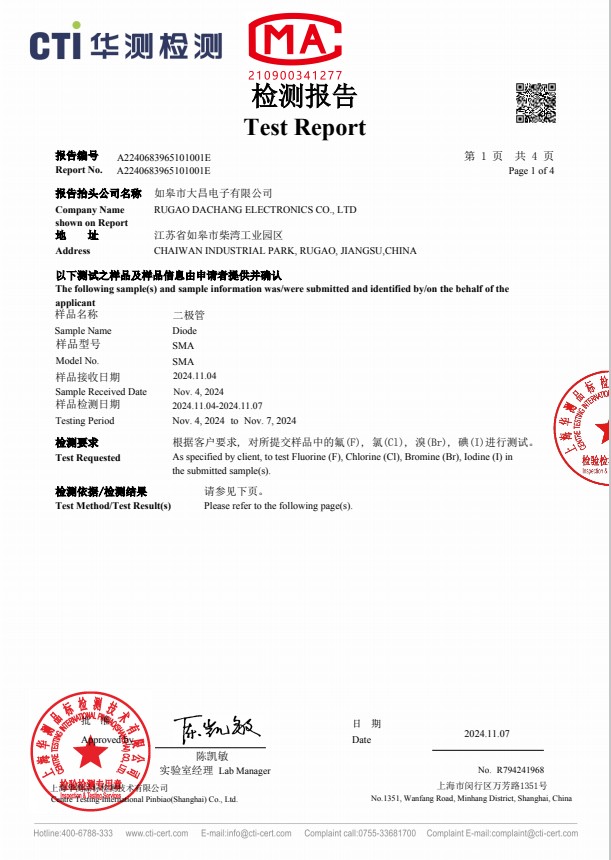 成品鹵素檢測報告